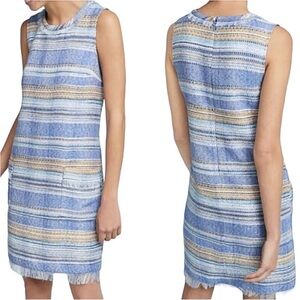 Akemi + Kin Anthropologie tweed fringe mini sleeveless shift dress